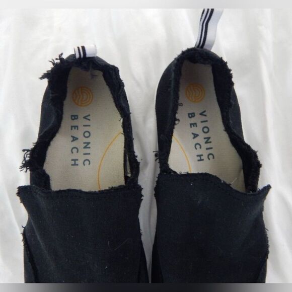 Vionic Beach Malibu Sea Foam Slip On Canvas 6.5 Black - Picture 4 of 9